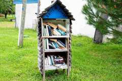 Foto: Udo Weier. Bücherschrank in Lichos