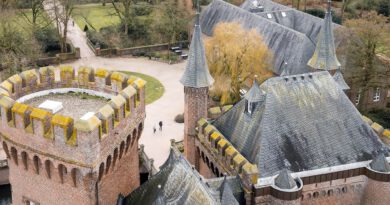 Schloss Moyland vom Nordturm gesehen. Foto: Udo Weier