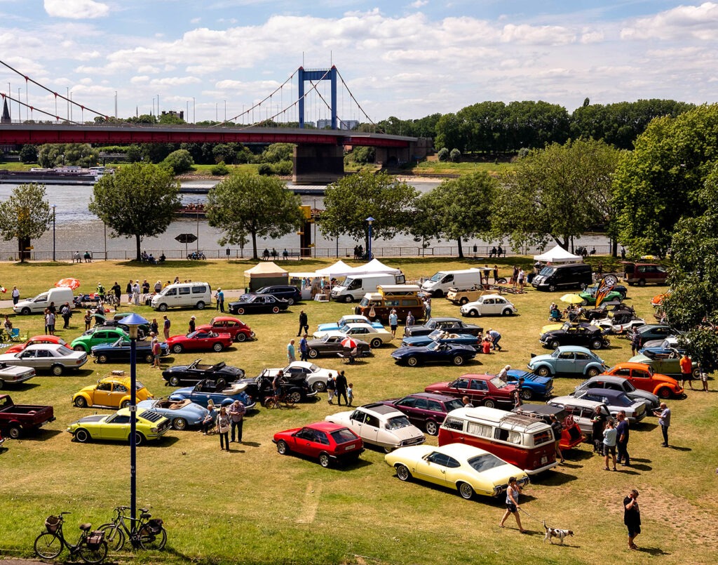 Oldtimertreffen auf der Mühlenweide in Duisburg. Foto: Udo Weier, 2022.